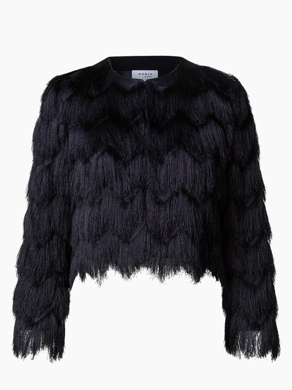 Akris Punto New Zigzag Fringe Cropped Jacket Size US 6 $1,590.00